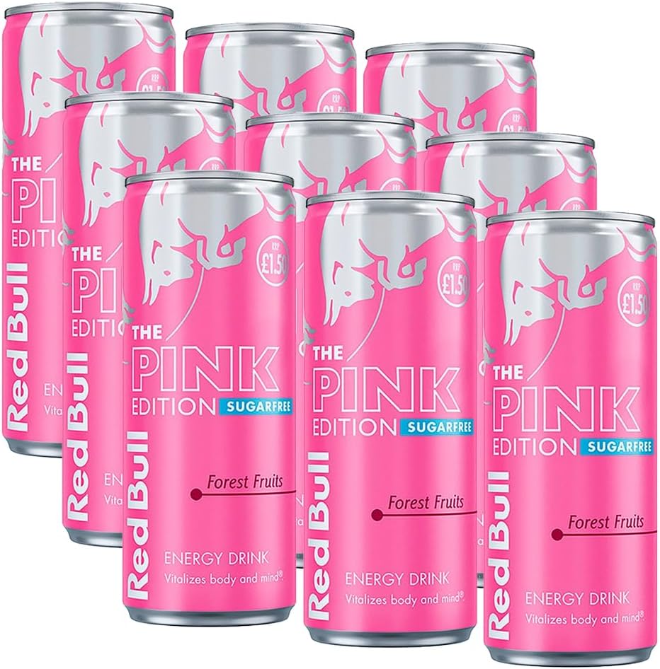 Red Bull Sugar Free Pink Edition Energy Drink with Forest Fruits Flavor, 250ml - Energize with Zero Sugar (9)
