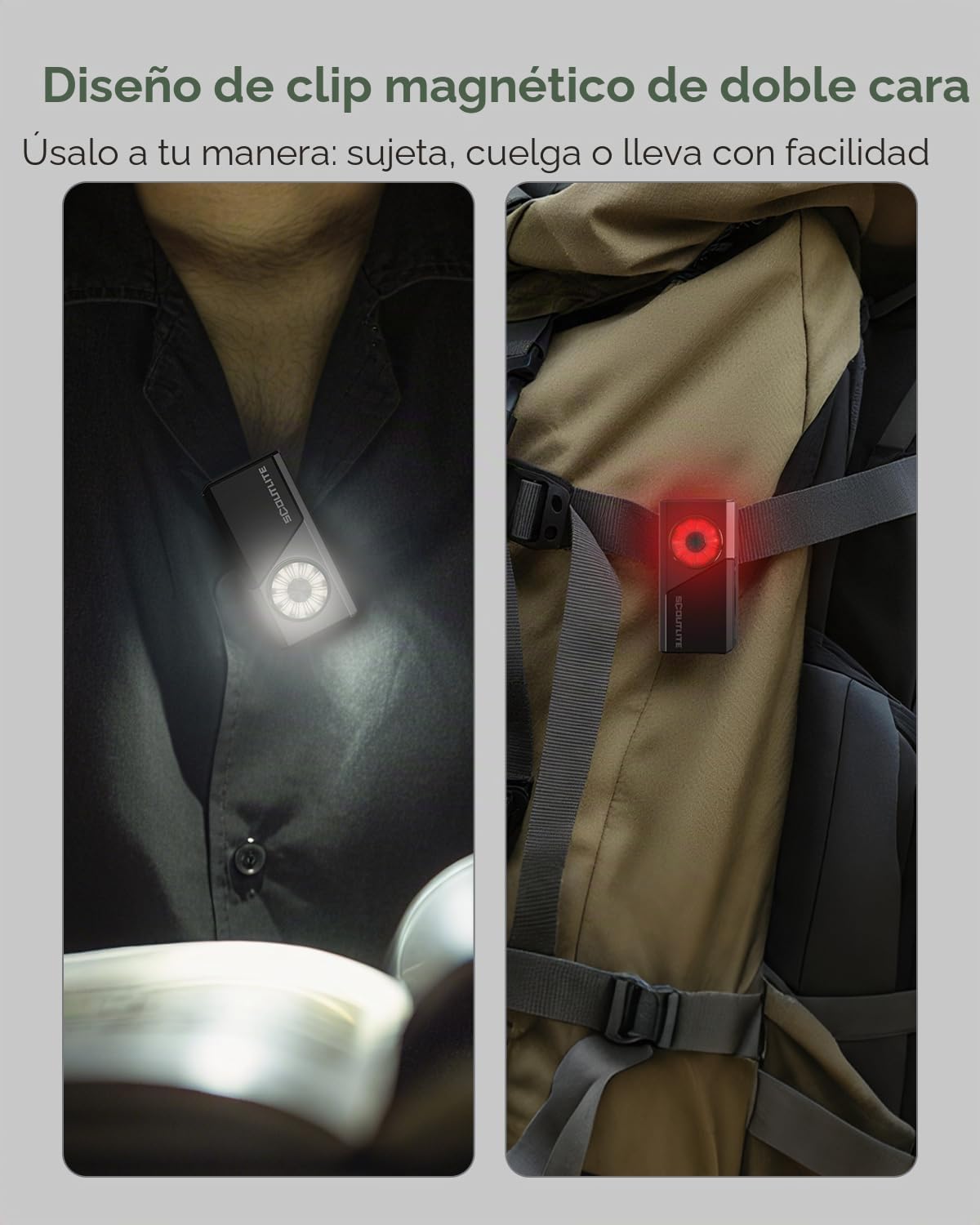 SCOUTLITE Linterna EDC recargable Vario RGB 700 EDC