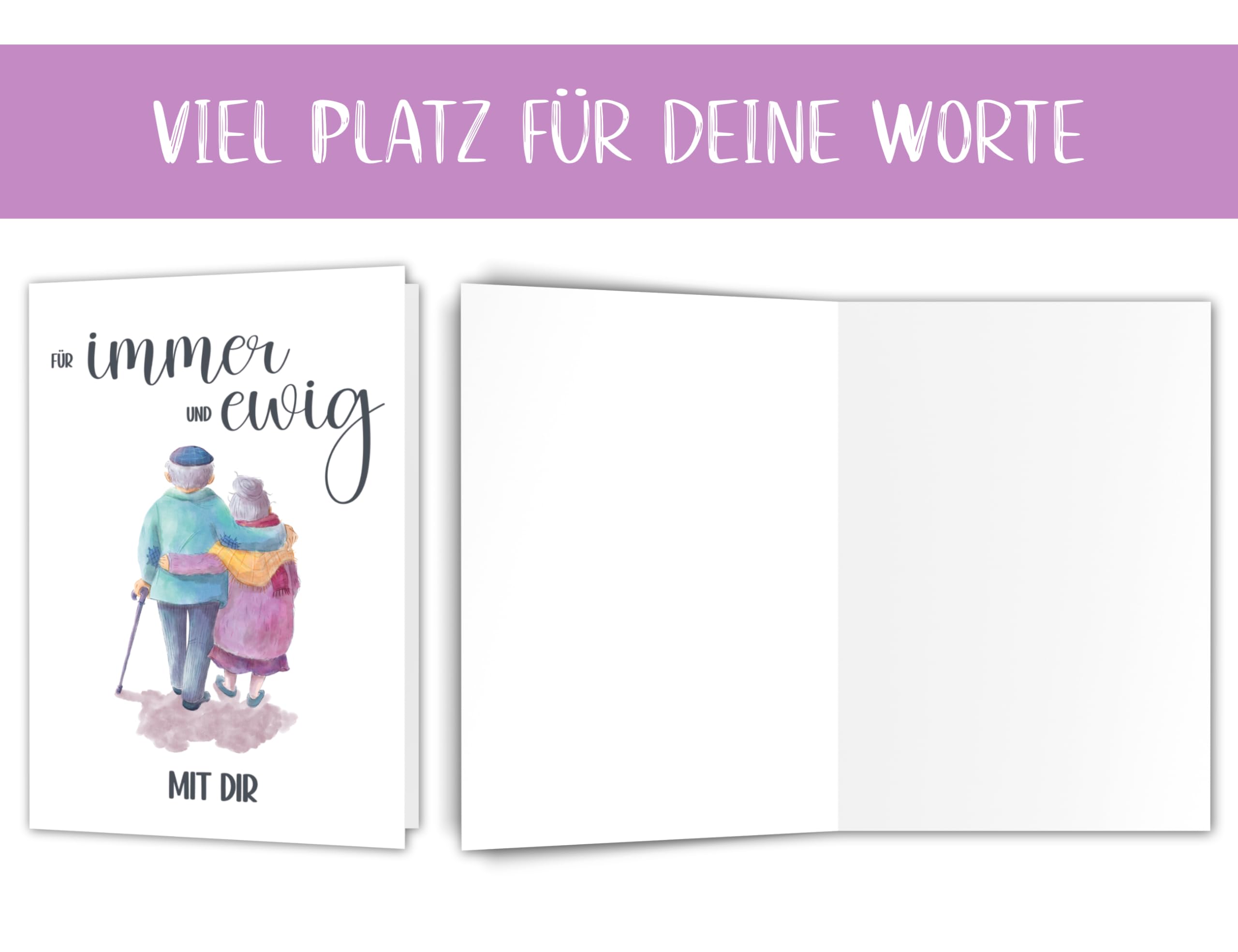 Old English Co. Hochzeitstag-Karte – Romantische Glückwunschkarte Für Ehefrau, Freundin & Partner