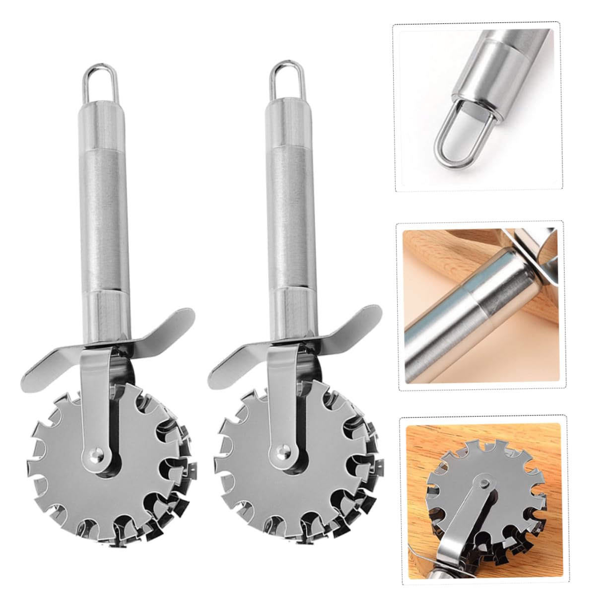 Cabilock 2pcs Stainless Steel Meat Tenderizers for Kitchen Beef Pork Pounding Tool Rolling Design for Softer Tastier Meat Cooking Gadget for Home Chefs