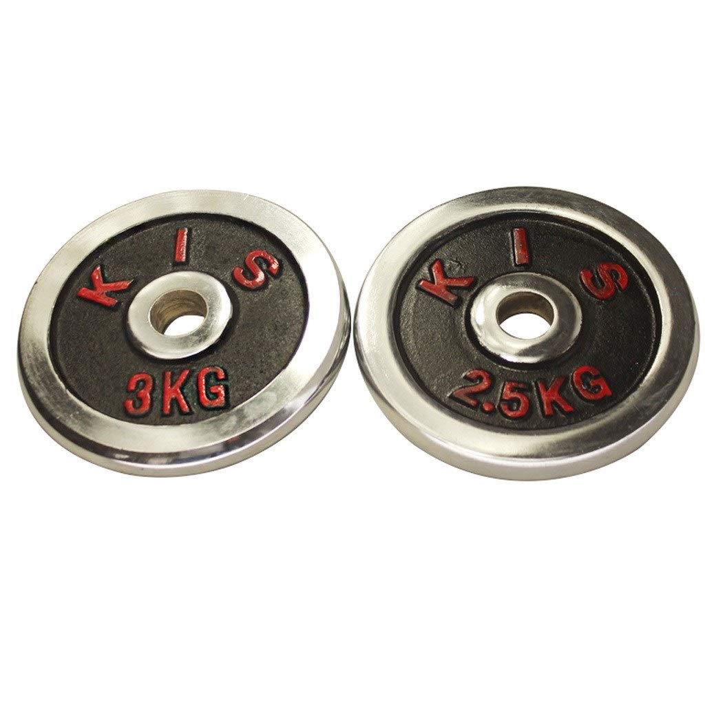 Pesos Peso disco Placa Chapado de la pesa Barbell Pequeño hogar equipo de la aptitud de 2,5 kg / 5.5lb, 3 kg / 6.6lb, 5 kg / 11 libras microcarga Donut
