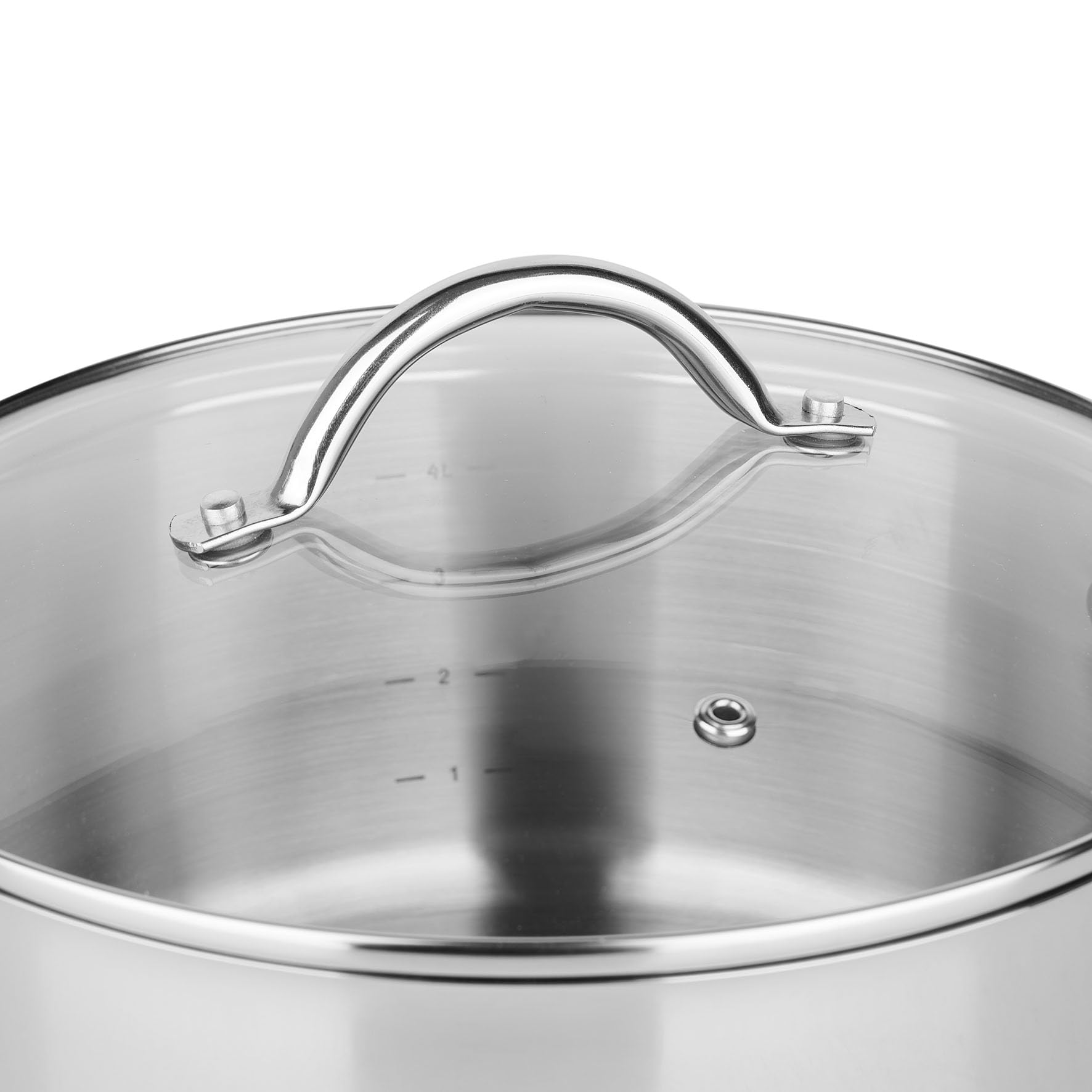 Sitram 717095 - Olla de resistencia (diámetro de 24 cm, 100% acero inoxidable, con tapa de cristal, fondo de triple espesor, interior sin revestimiento nocivo, todo tipo de fuegos, incluida inducción