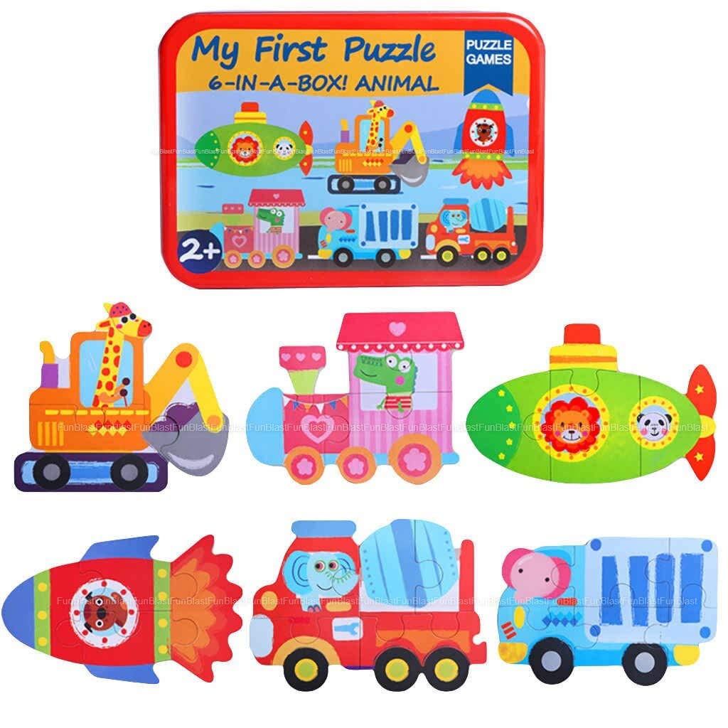 FunBlast Jigsaw Puzzles for Kids – 6 in 1 Transport Vehicles Jigsaw Puzzle for Kids, Learning Jigsaw Puzzles for 3+ Years Old Boys, Girls (27 Pieces) - Multicolor (B0BBB8X23B) Amazon Price History, Amazon Price Tracker