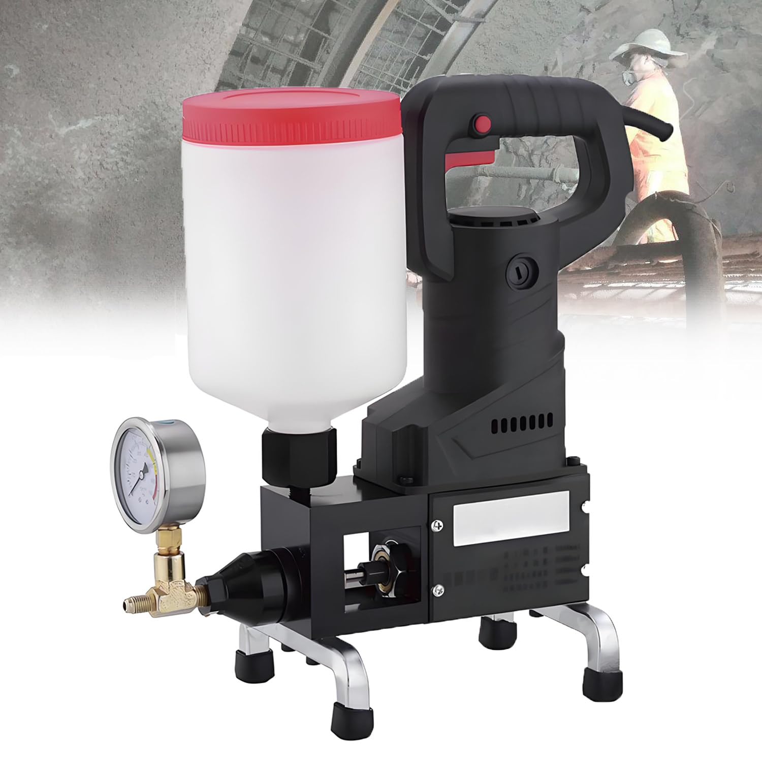 Hochdruck-Epoxid-Spritzgussmaschine, kleine manuelle Verfugungspumpe für Betondachreparatur, Maschinenbau, 910W