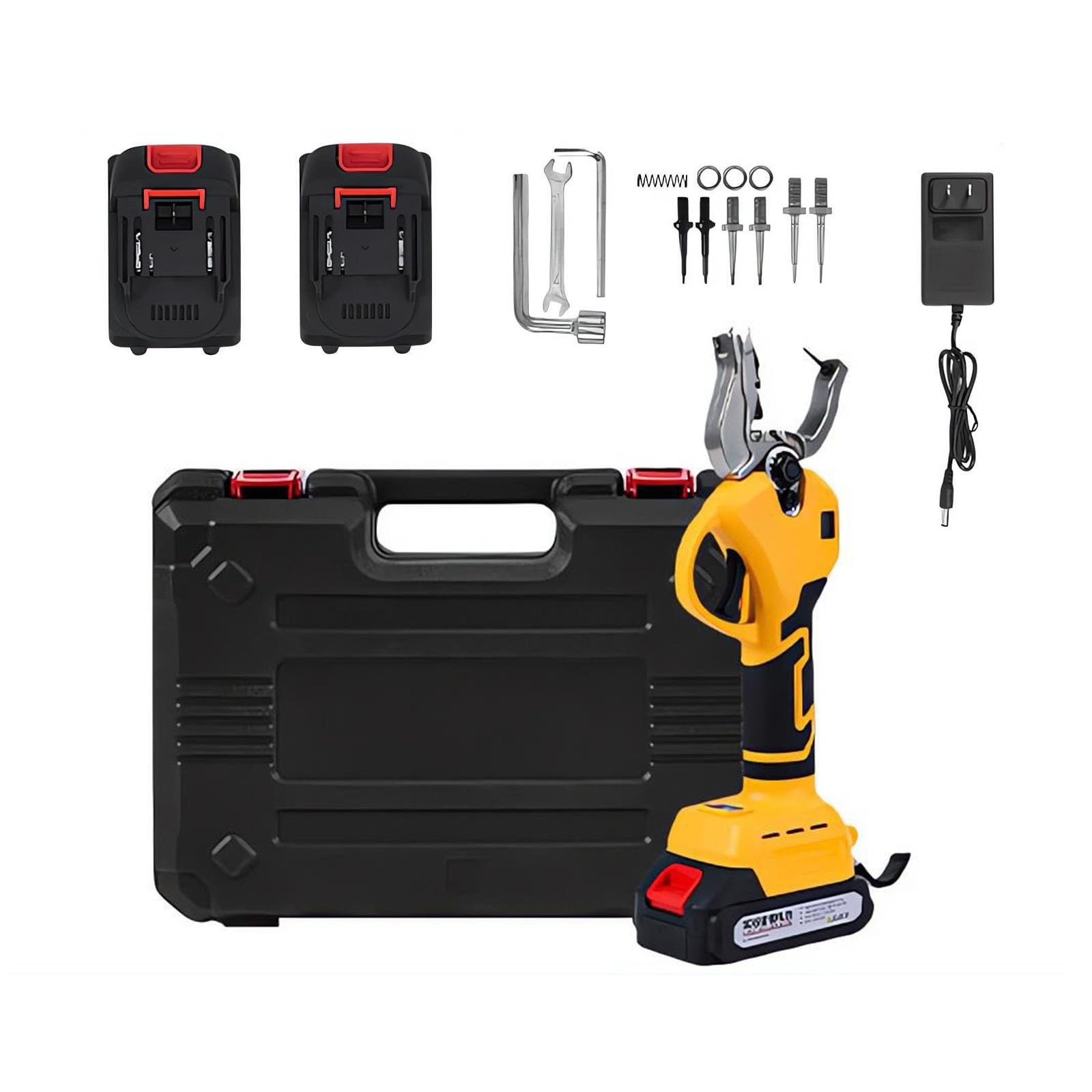 Applicatore Marche Auricolari Elettrico, Pinza Identificazione Animale Cordless con 2 Batterie, Strumento Marcatura per Bovini Suini Ovini, Marcatura senza Dolore