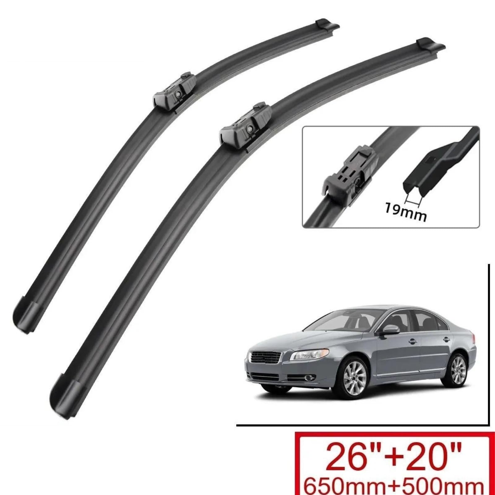 Per Volvoes Per S80 2006 2007 2008 2009 2010 2011 2012 2013 2014 Accessori Per Auto Parabrezza Anteriore Spazzole Tergicristallo Auto Spazzole Tergicristallo