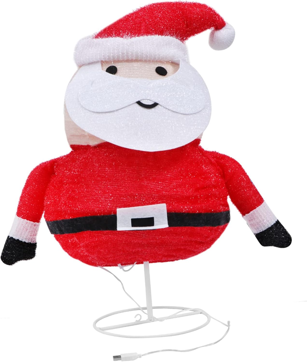 Ciieeo 1pc Santa Claus Led Decorative Lamp Warm Atmosphere Light for Christmas Parties and Home Decoration USB Battery Operated Festive Santa Ornament for Holiday Celebrations