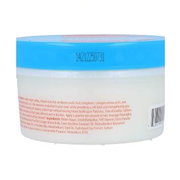 Ecoco Eco Cocktail Super Fruit Complex Hair Cream - Collagen, Amino Acids And Natural Oil Blend - Nourish And Protect Curls - Soft, Bouncy And Shiny Hair Without Leaving Heavy Build Up - 8 Oz