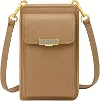 Bolsa Feminina Pequena em couro, Porta Celular Carteira de mão, porta-cartão de crédito, tiracolo com alça removivel,