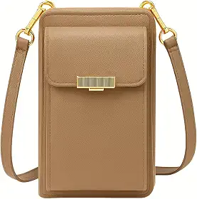 Bolsa Feminina Pequena em couro, Porta Celular Carteira de mão, porta-cartão de crédito, tiracolo com alça removivel,
