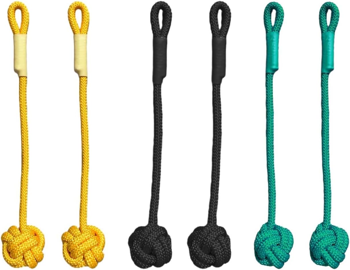 Monkey Fist Holds for Kids Ninja Warrior Obstacle Course | 350LB Grip Support, Non-Slip Textured Surface, Slackline Monkey Bar Accessories Home Gyms, Backyard Outdoor CPSC Approval