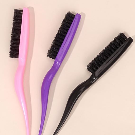 Boar Bristle Comb Hair Teasing Brush Hairdressing Comb Natural Boar Bristle Hair Combing Brush Line Styling Comb Hair Grooming Tool Hair Volumizing Brush Hair Smoothing Comb Hair Care Accessory