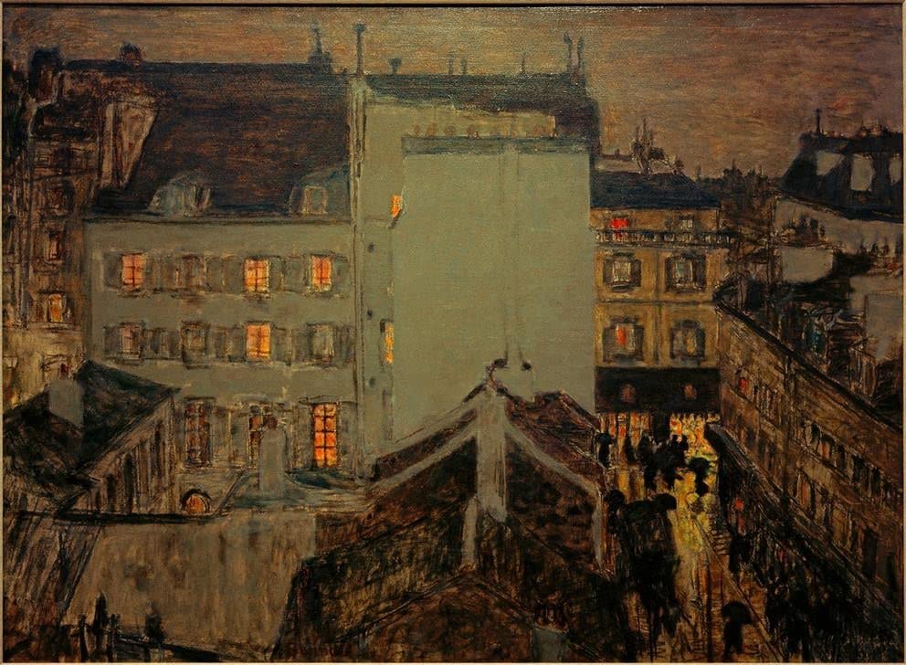 Affiches d'art Montmartre sous la pluie peinture decorative de Bonnard