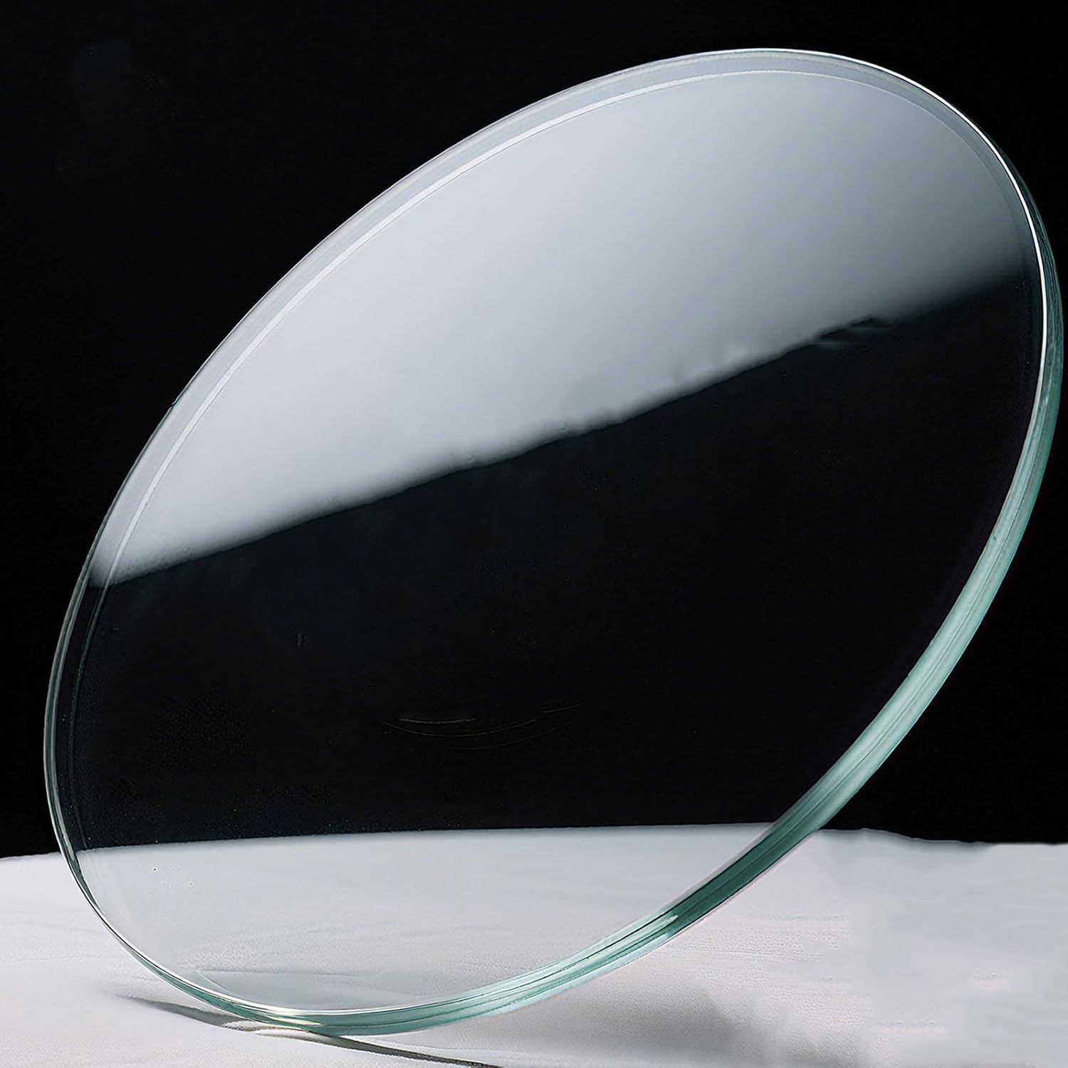 Round Tempered Glass Table Top, 21in-23in-25in-28in-30.7in, Round Glass Table Top, Beveled Polished Edge, for Dining Table, Coffee Table, Home，Office(44CM(17.3IN))