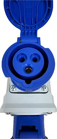 Commando Type Professional Quality Surface Socket,16A, 240V, 50-60Hz, 3 Pin (2P+E), Single Phase, Blue, IP54 + 16A, 240V, 3 Pin (2P+E), IP54, Panel Socket