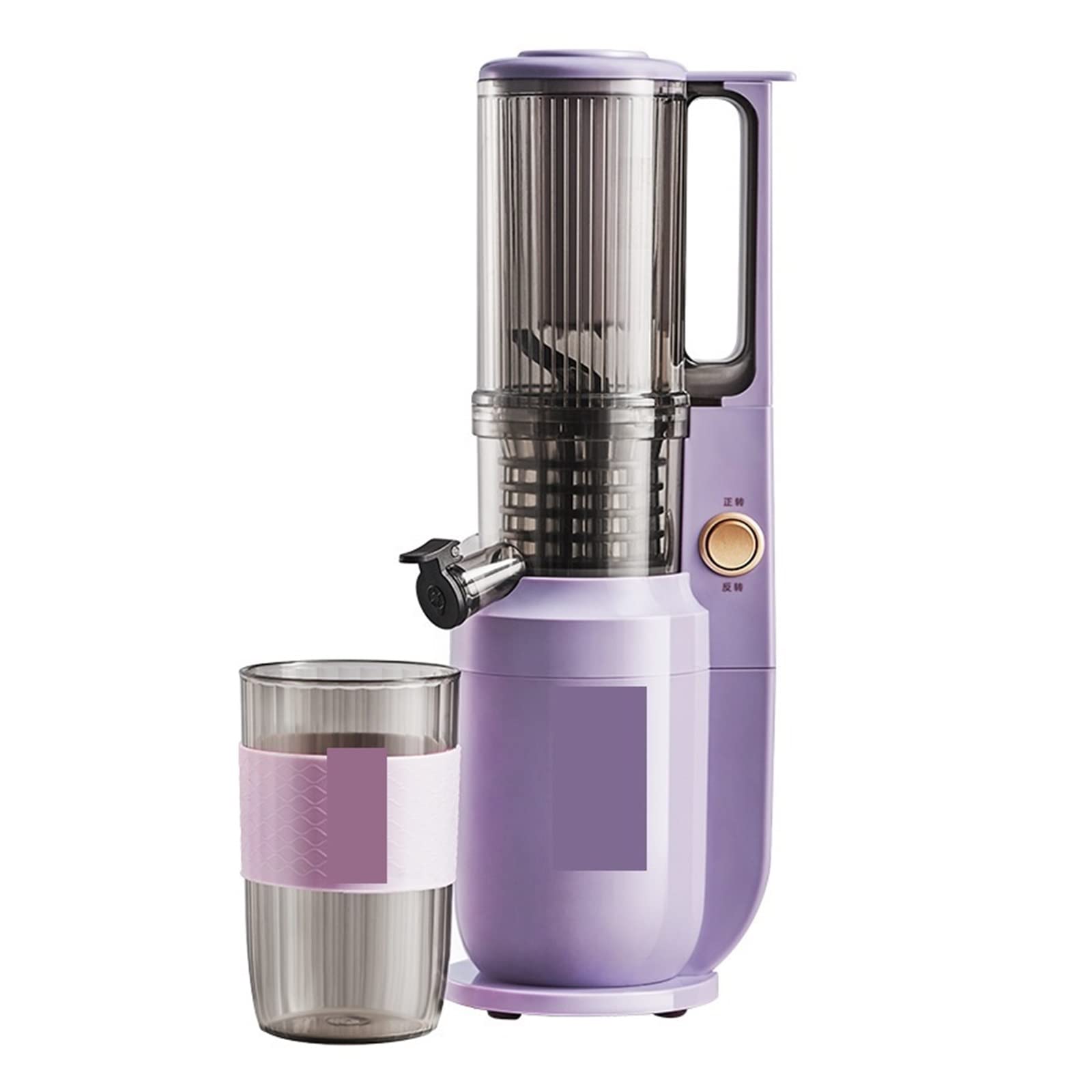 MIIKHI Electric Slow Juicer Fruit Vegetable Screw Cold Press Extractor Filter-Free Squeezer Citrus Juicer Portable Blender 220V (Color : Blue) (Purple)