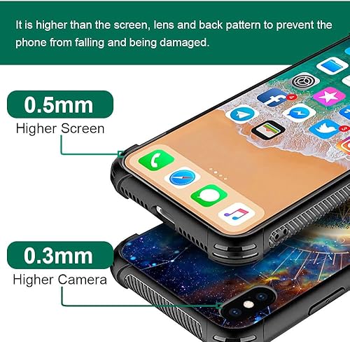 Miniatura 2 de DJSOK Funda compatible con iPhone XR, diseño con patrón de parachoques trasero, esquinas reforzadas antiarañazos, caverna de TPU suave, fundas para
