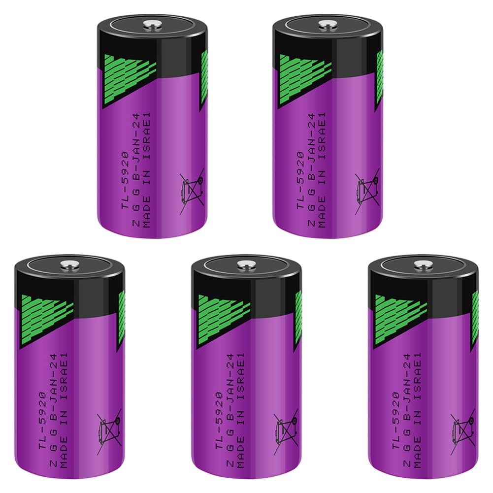 (Pack of 5) 3.6V TL-5920 Size C 8500mAh Lithium Non-Rechargeable Battery for Tadiran iXtra Series (TL-2200) TL-5920/S Battery (ER26500 / LS26500)