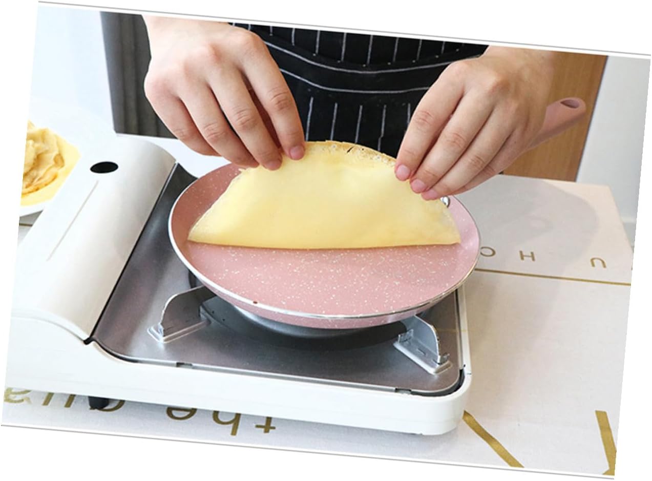 Cabilock Aluminum Non-stick Frying Pan 8-inch Pink Practical Omelette and Pancake Pan Kitchen Gadget for Home and Restaurant Cooking