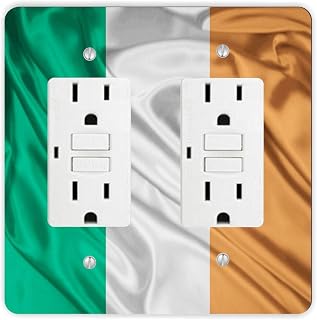 Ireland Flag -Light Switch Plate Cover - Double GFI Double Rocker - Two Gang Switch Plate Cover Switch Plate Cover