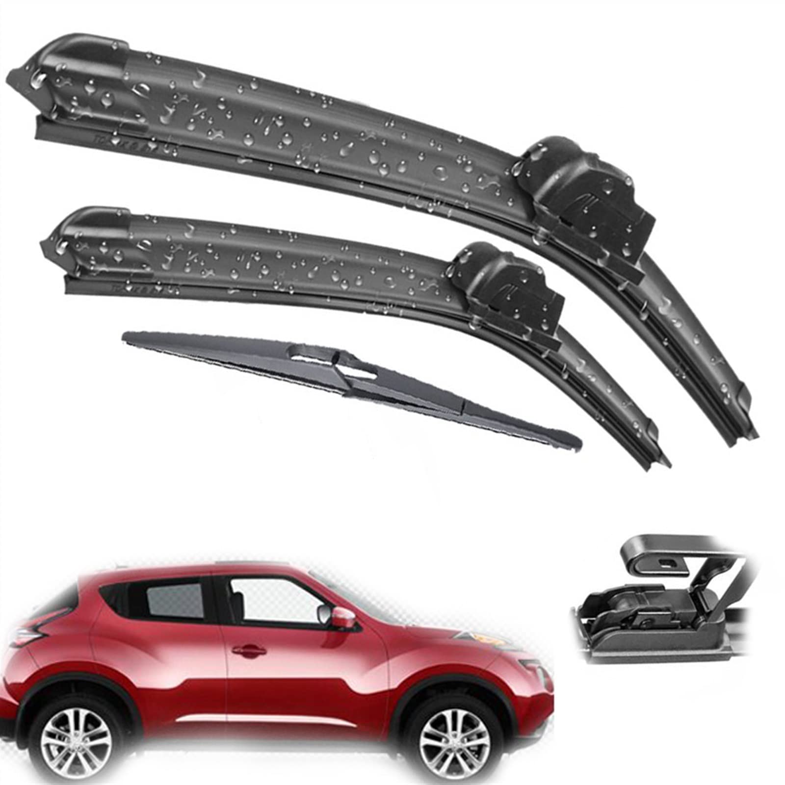Kit spazzole tergicristallo Anteriori e Posteriori per finestrini Auto da 22,14 e 12 Pollici per Nissan Juke F15 2010, 2011, 2012, 2013, 2014, 2015 e 2016