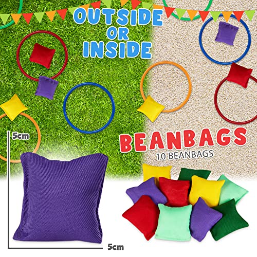 KreativeKraft Sport Dag Kit Ring Toss Game Kegels Bean Bags Gooien Ei en Lepel Race Sack Race Tuin Party Outdoor Games… - Image 7