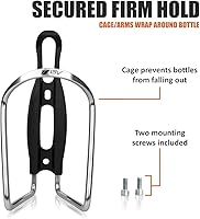 Vista 3 de Jaula para botella de agua para bicicleta, soporte para botella de agua ligero, de aleación para bicicleta, jaulas para botellas de agua de aluminio