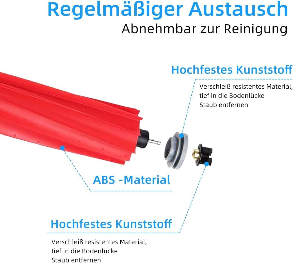 Zestaw akcesoriów do Roborock S7 Pro Ultra/Roborock S7 MaxV Ultra, 2 szczotki wałkowe, 2 szczotki samoczyszczące, 4 filtry Hepa, 4 szczotki boczne, 4 ściereczki do wycierania, 6 worków do