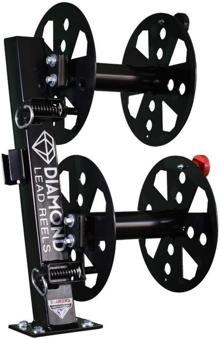 Heavy Duty Fixed Base Welding Lead Reel 10" dia Black Color