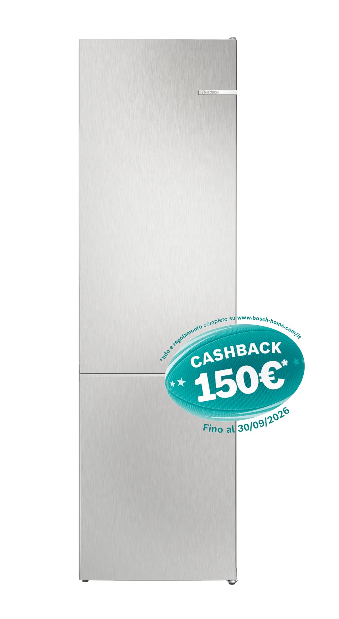 Bosch KGN392LAG Serie 4, Frigorifero combinato da libera installazione, Total No Frost, VitaFresh XXL: Spazio extra-large per i tuoi cibi freschi, PerfectFit, Luce LED, Acciaio, 203 x 60 cm