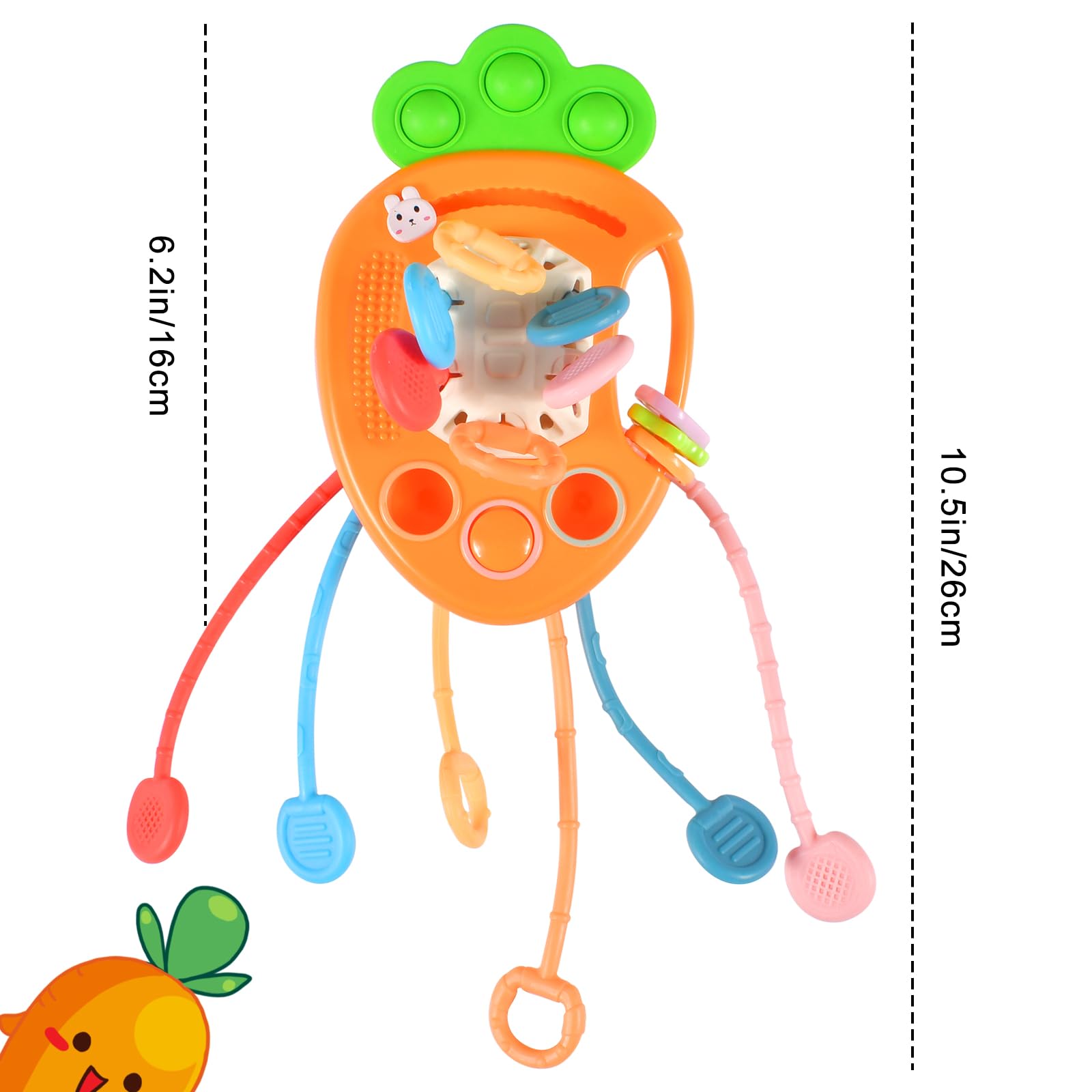 Jouet Montessori Licorne LEADSTAR - Jouet Sensoriel Bébé 1 2 3 Ans, Motricité Fine, Dentition, Voyage
