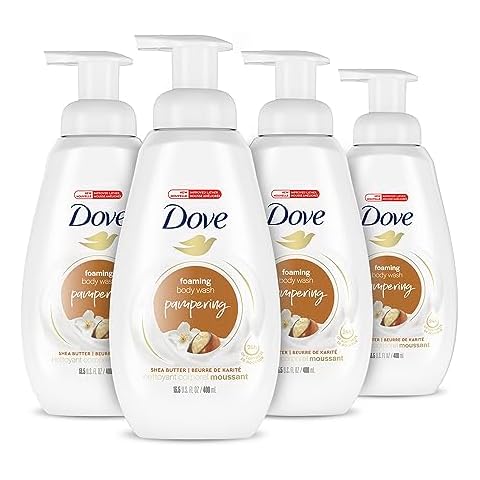 Dove Purely Pampering Body Wash with Shea Butter and Vanilla Paraben Free 4 Pack Cover