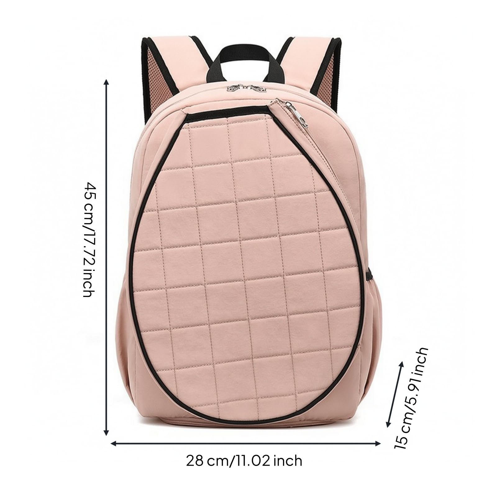 Zaino da Tennis Zaino Sportivo Borsa Racchetta Zaino con Scomparti Borsa Palestra Materiale Nylon con Manico Superiore Laterali Adatto per Allenamento, Array, Rosa, Grande | Capiente, Zaino da Tennis con Porta Scarpe, per Allenamento
