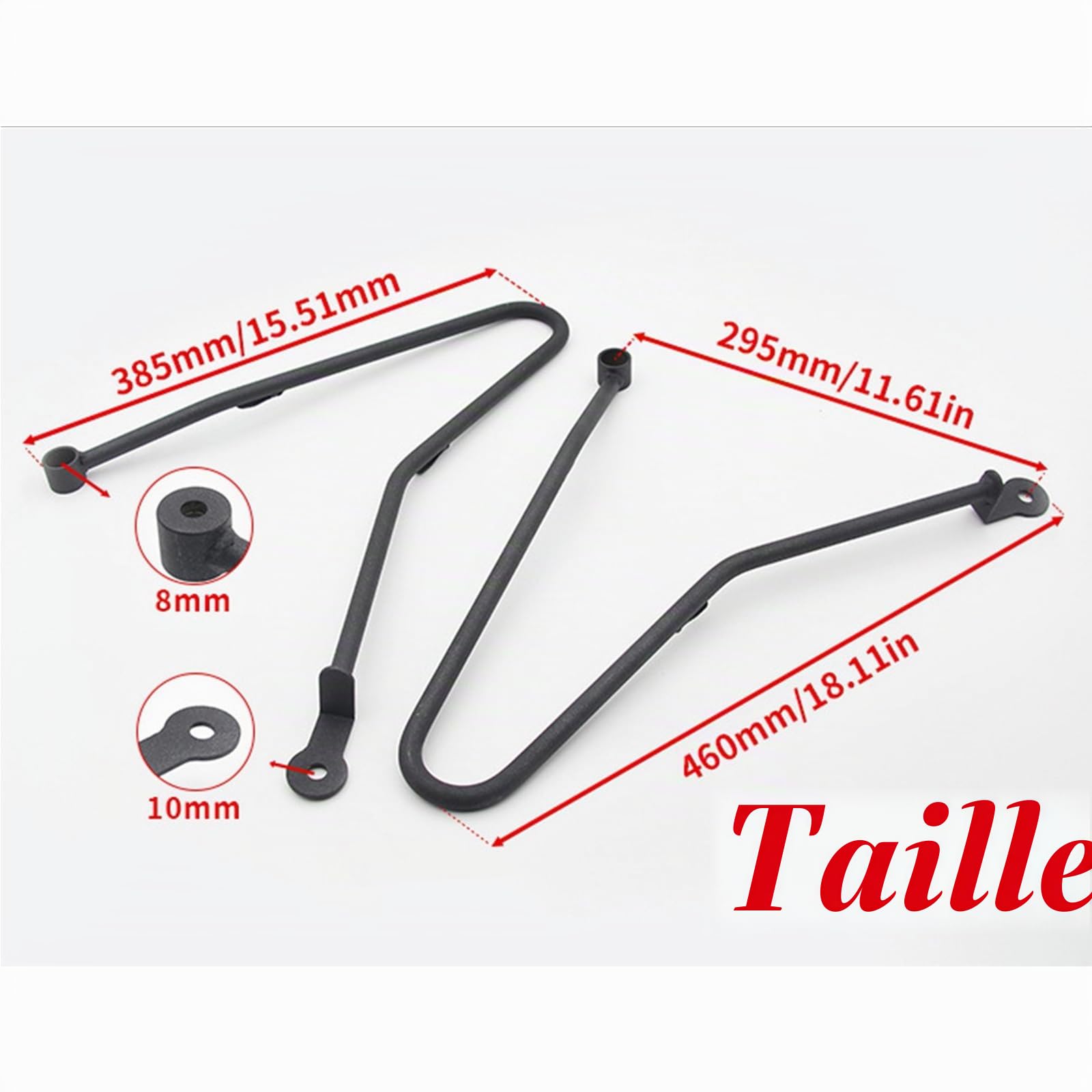 Porte-bagages latéral en fer pour moto, porte-bagages de voyage robuste, compatible avec Triumph Bonneville T100 T120 T900 (chromé)