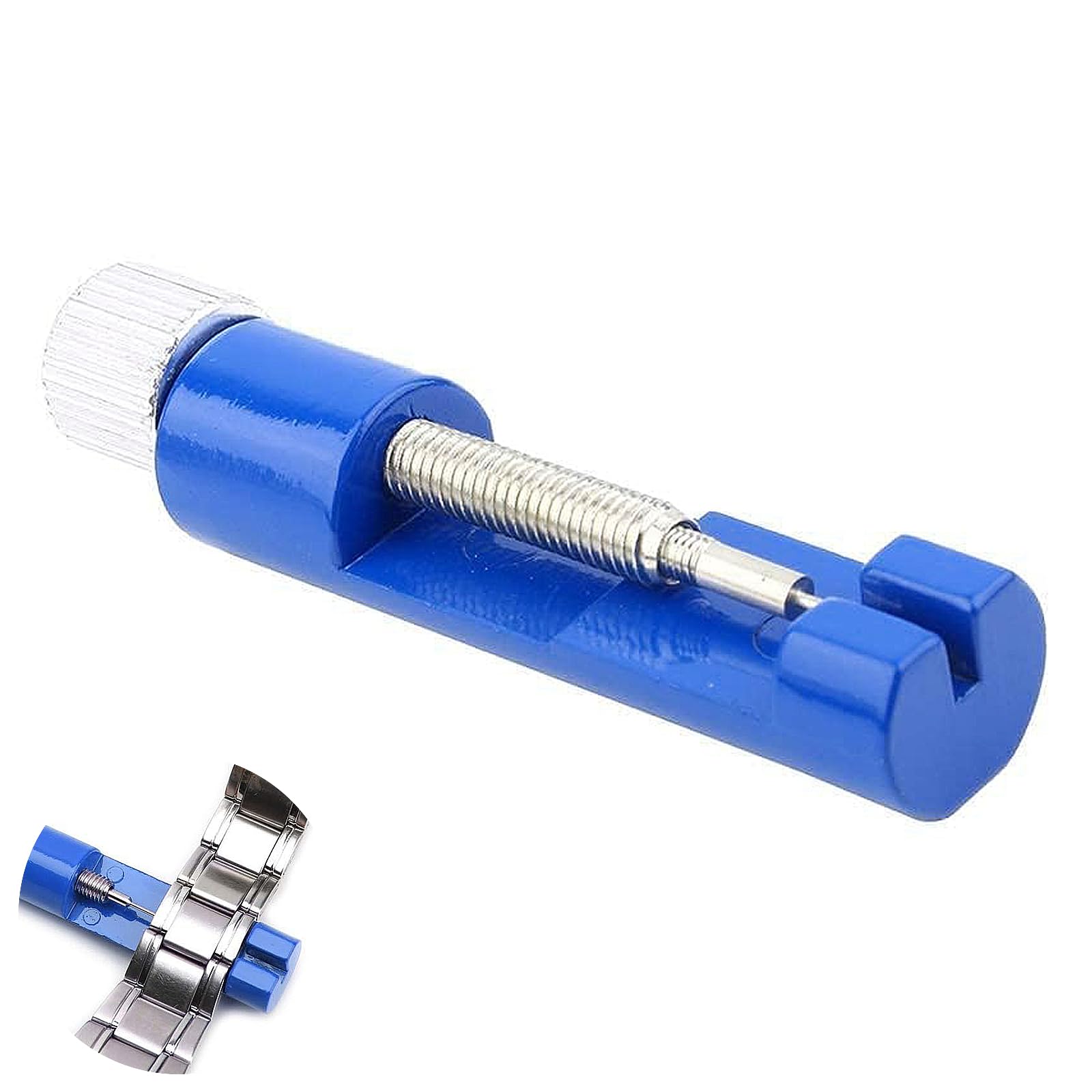 CUWERFO Watch Link Removal Kit, Watch Strap Removal Tool, Watch Link Removal Tool, Watch Bracelet Removal Tool, for Metal Bands (Blue)