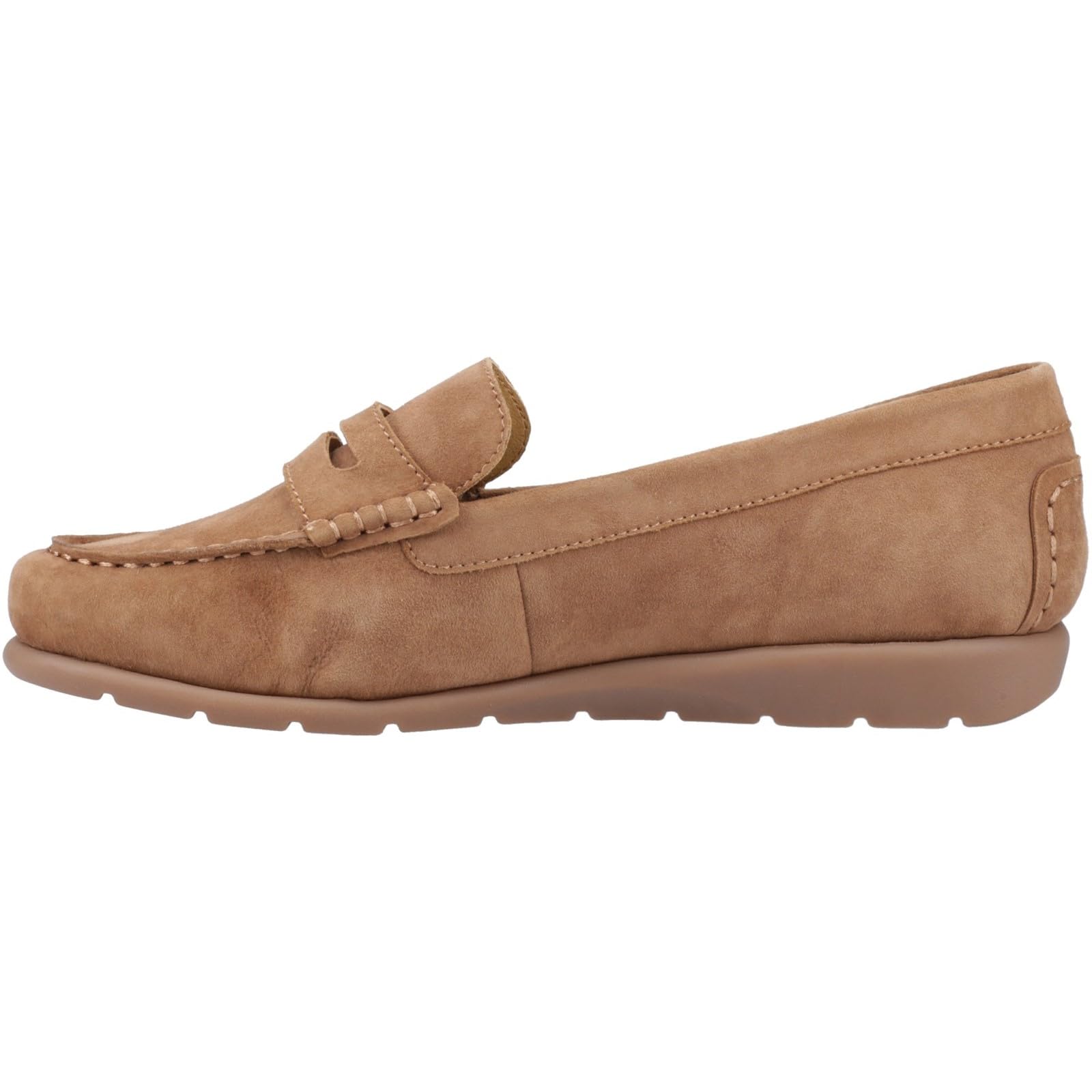 Hush Puppies Women's Tan Shelby Suede Loafer In Size 5