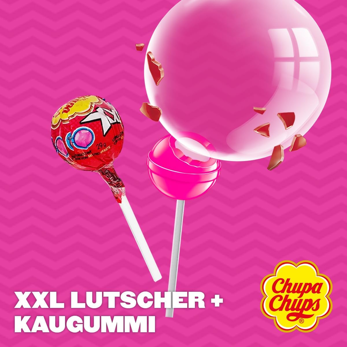 Chupa Chups Teenager Süßigkeiten Mix, 100-teilig mit Lollis, Kaugummis & Bonbons von Center Shock & Chupa Chups, geeignet für Geburtstag & Weihnachten, 1000g