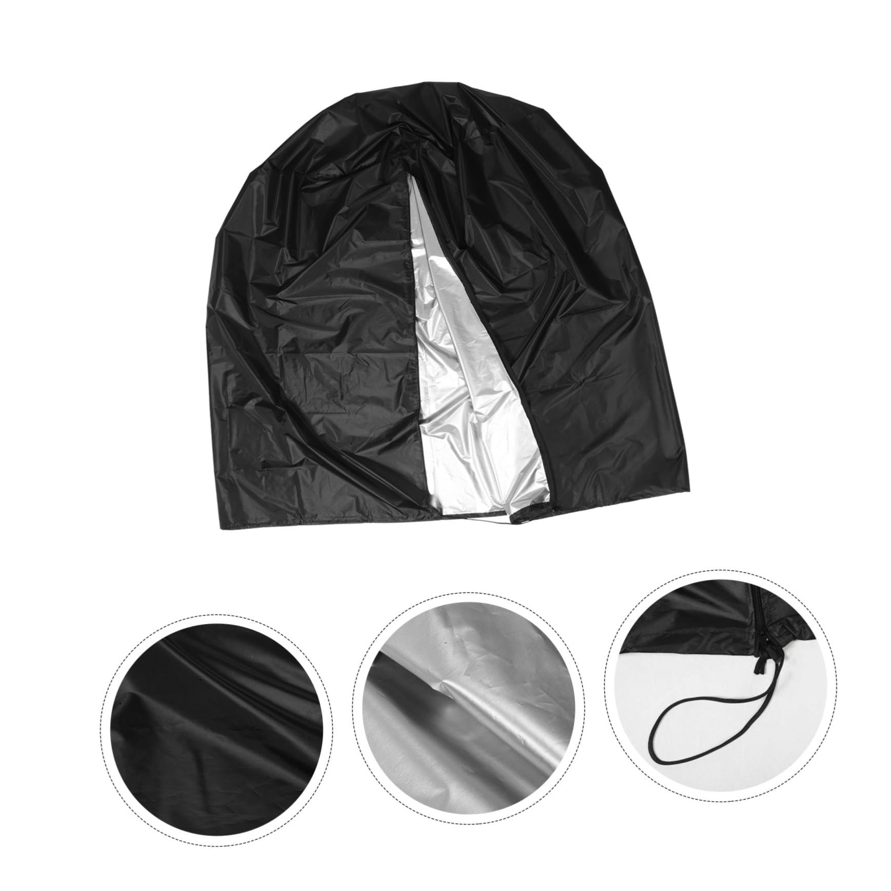 Housse de Chaise Suspendue Oeuf Imperméable avec Fermeture Éclair Protection Complète Anti-uv et Vent pour Fauteuil Jardin Extérieur Résistante Vent et Facile à Nettoyer Noir