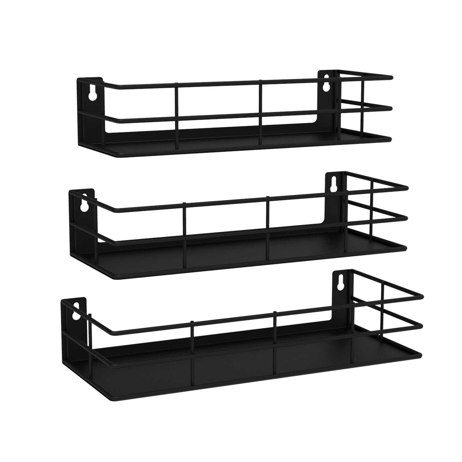 3'lü Set Dekoratif Metal Duvar Rafı