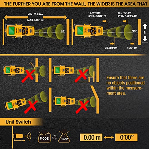 Prexiso 5-In-1 Stud Finder With Laser Level Marking & Ultrasound Distance Measure - Area, Volume, Addition | Wood, Ac Wire Detector - Wall Scanner Beam Finders For Metal Studs Magnet Joist Pipe #TOP6