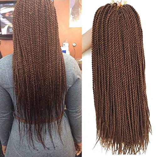 18 Inch 8Packs Senegalese Twist Hair Crochet Braids 30Stands/Pack Synthetic Braiding Hair Extensions for Black Women… (18 Inch, 30)