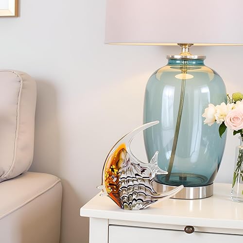 Miniatura 4 de Figuras de peces de vidrio soplado a mano, figuras de arte de vidrio marino, pisapapeles de peces tropicales, decoración de habitación de playa