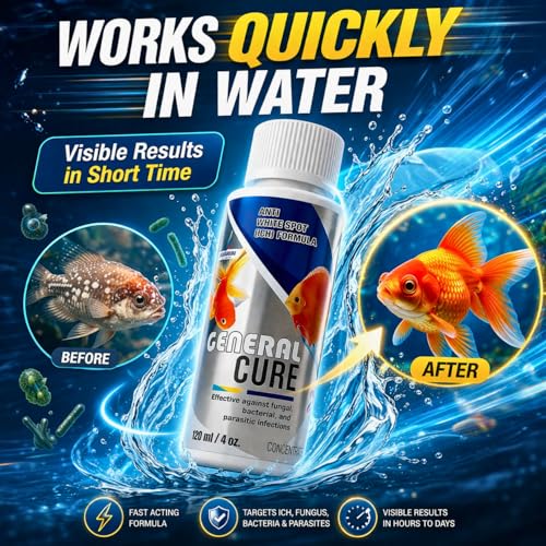 Image of Aquatic Remedies 120 ML General Cure Fish Care with Anti White Spot Formula for Freshwater Fish | Safe for All Aquatic Animals