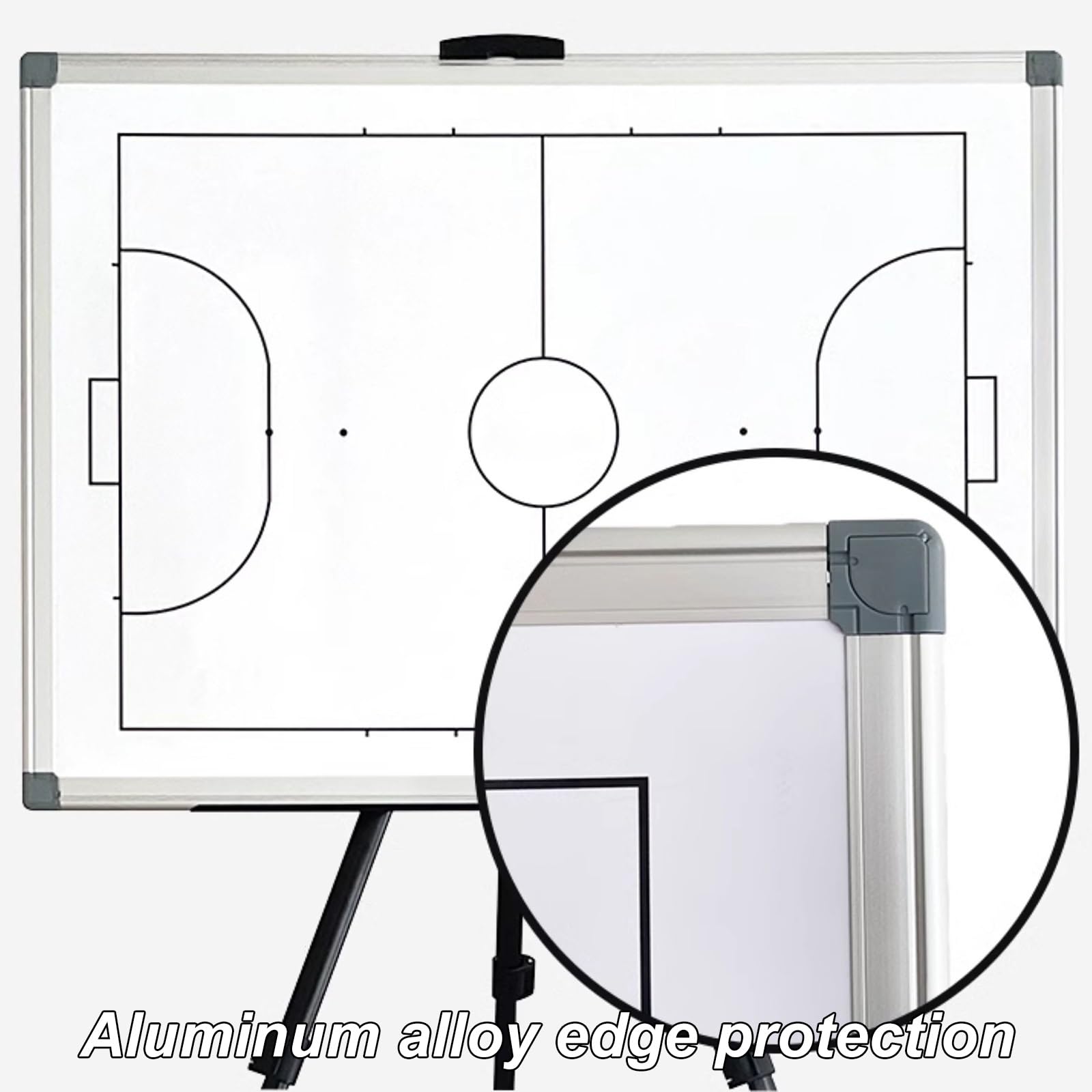 Fußball-Taktiktafeln, Trainer-Klemmbrett für Fußball, mit Stativ und Tragetasche, Glatte Schreibfläche, Beidseitig Nutzbar, Leicht zu Beschreiben und Abzuwischen, Taktikschulung
