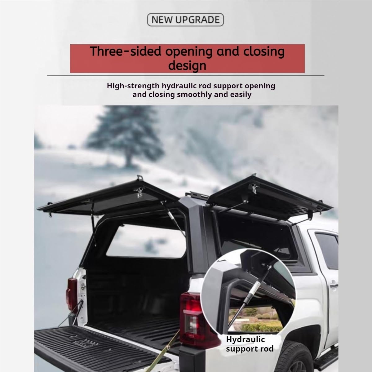 Tonneau-Abdeckung, Pickup-Überdachung, Camper-Hardtop, Truck-Topper, Bettkappe, Aluminium-Überdachung, kompatibel mit RAM 1500 REV PHEV RHO 2025, 5,7', Zubehörabdeckungen for LKW-Betten(RHO