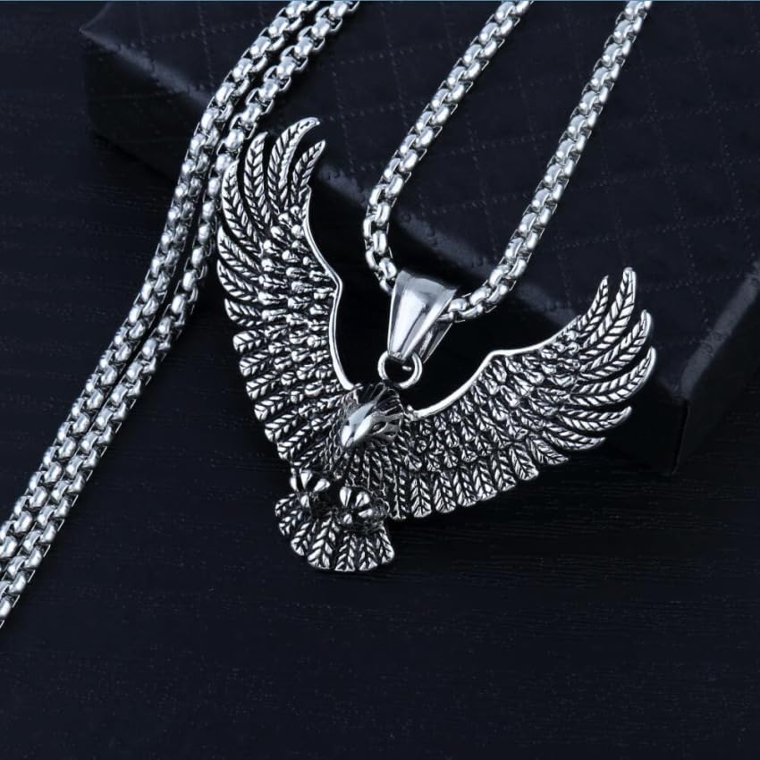 YAHOYA Classic Fashion Jewelry Punk Rock Vintage Silver Men's