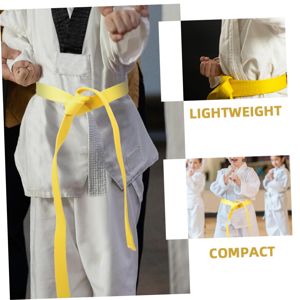 OSOLADY Karate Belt for Taekwondo Adjustable Comfortable Soft Fabric Wear-Resistant Martial Arts Waistband for Training Suitable for All Practitioners Lightweight Breathable Design