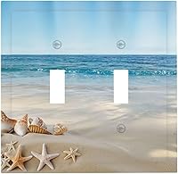 Vista 100 de Cubierta de Interruptor de Luz de 1 Gang con Escena de Flores de Grecia Mediterránea, Dispositivo Individual Basculante/GFCI, Placa Decorativa