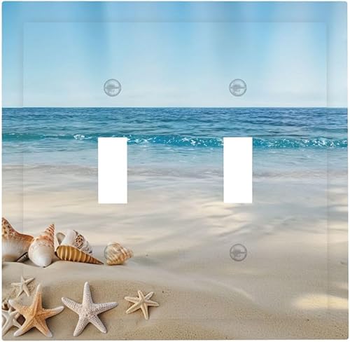 Miniatura 100 de Cubierta de Interruptor de Luz de 1 Gang con Escena de Flores de Grecia Mediterránea, Dispositivo Individual Basculante/GFCI, Placa Decorativa