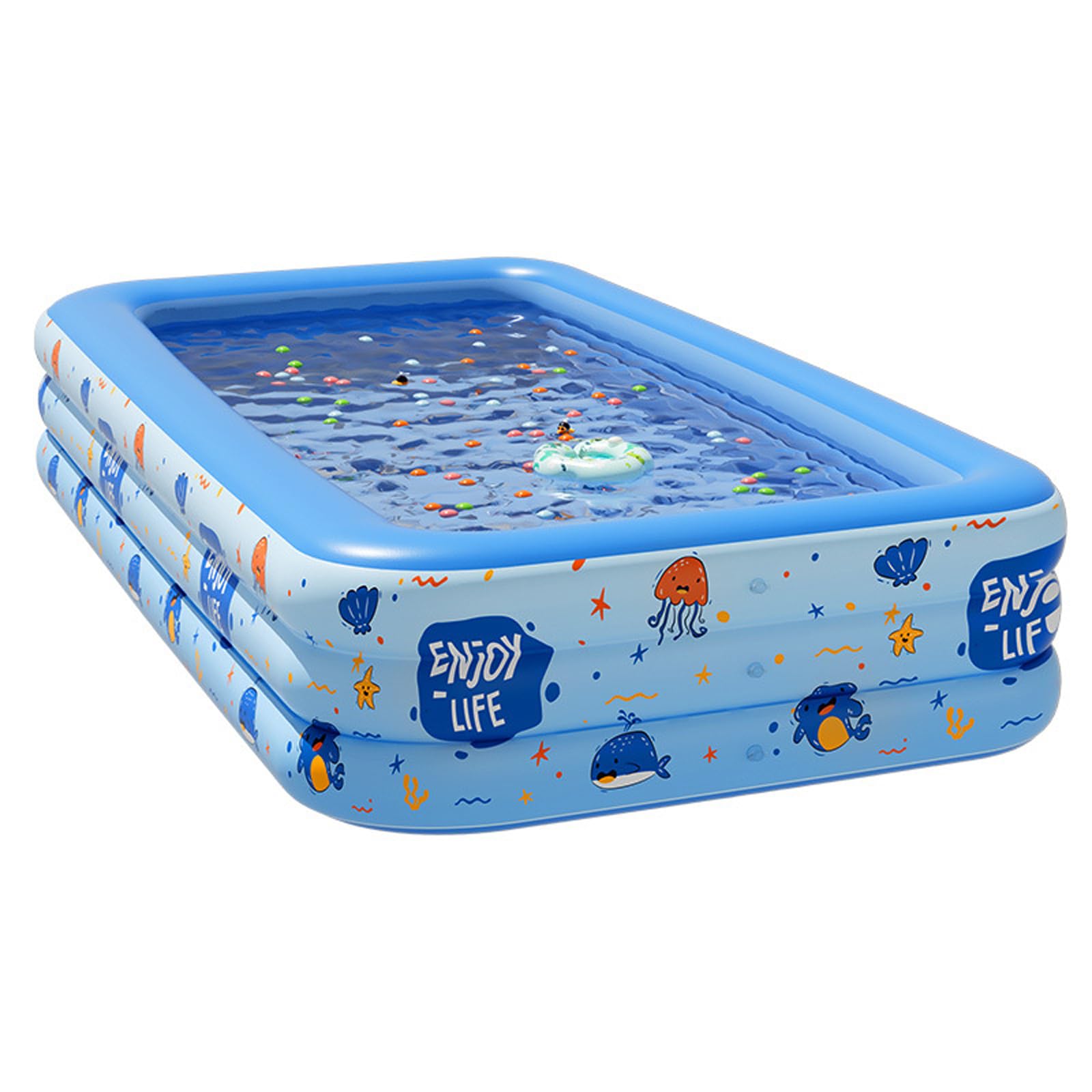 Pataugeoire rectangulaire pour enfants, 150 x 105 x 55 cm